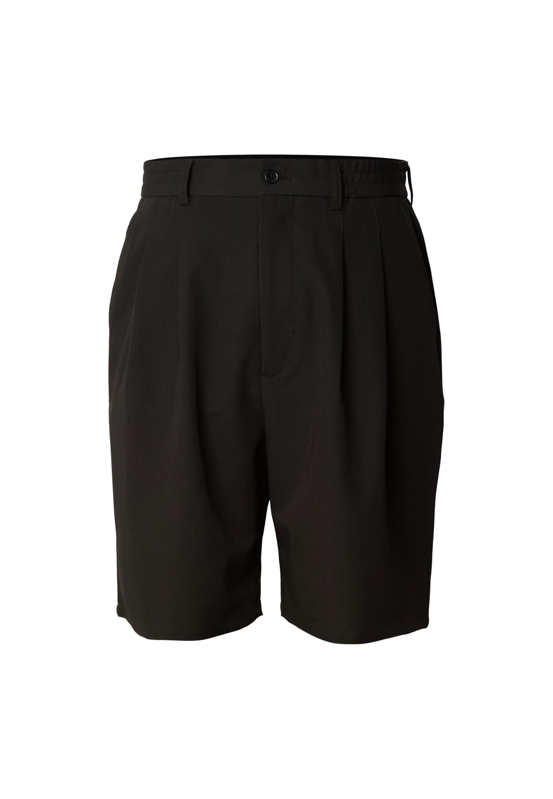 Urban Classics - Regular Calças com pregas em preto: frente