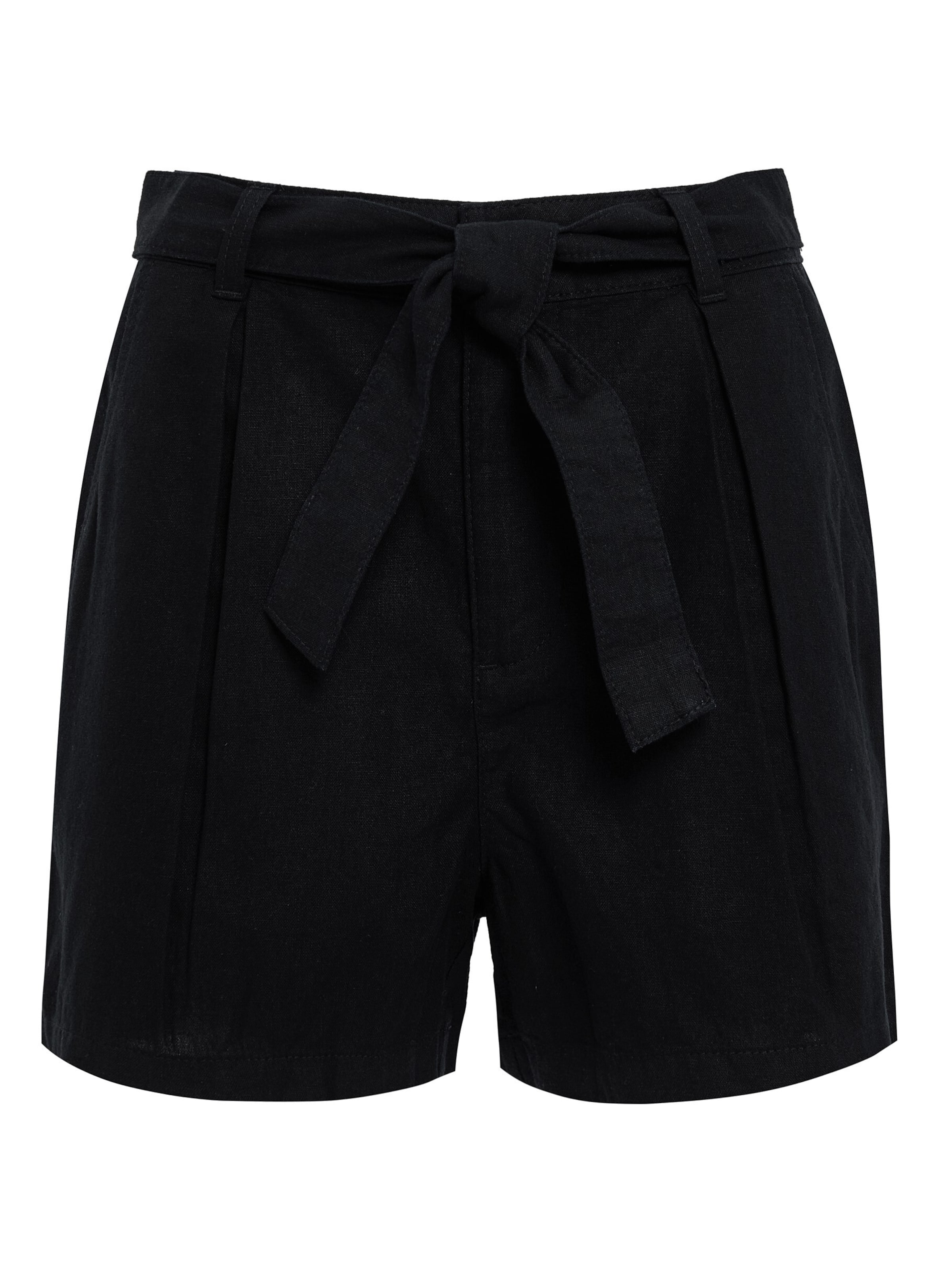Threadbare Pleat-Front Pants 'Laurence' in Black: front