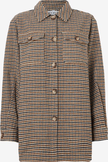 PIECES Välikausitakki 'PCSAGA' värissä kerma / konjakki / musta, Tuotenäkymä