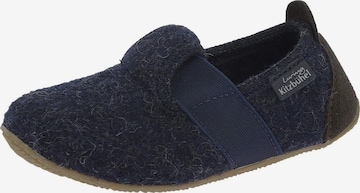 Living Kitzbühel Hausschuh 'T-Modell Schurwolle' in Blau: Vorderseite