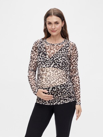 MAMALICIOUS - Camisa 'Sonia' em bege: frente