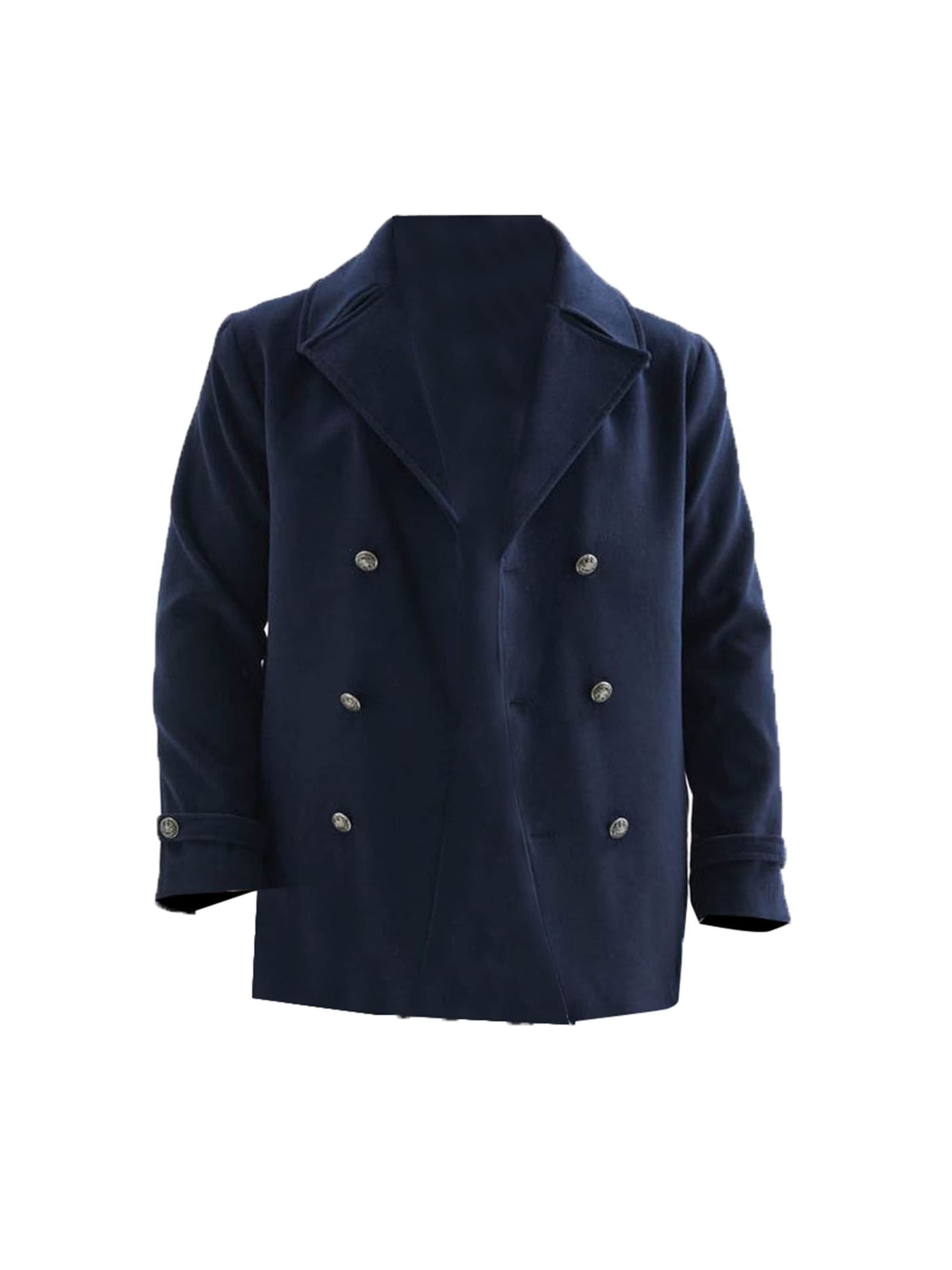 Antioch Manteau mi-saison en bleu marine, Vue avec produit