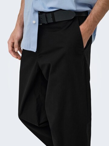 Only & Sons Loose fit Chino Pants 'ONSLAGO' in Black