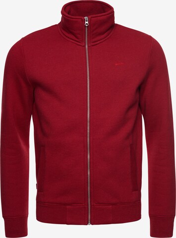 Superdry Zip-Up Hoodie in Red: front