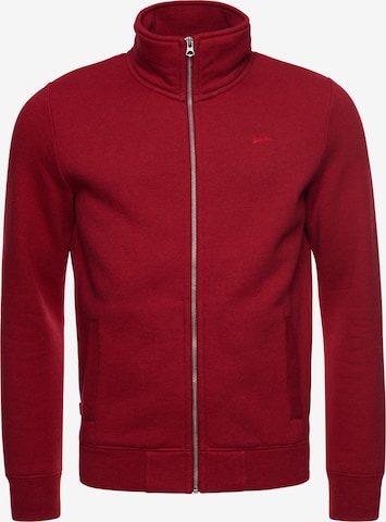 Superdry Zip-Up Hoodie in Red: front