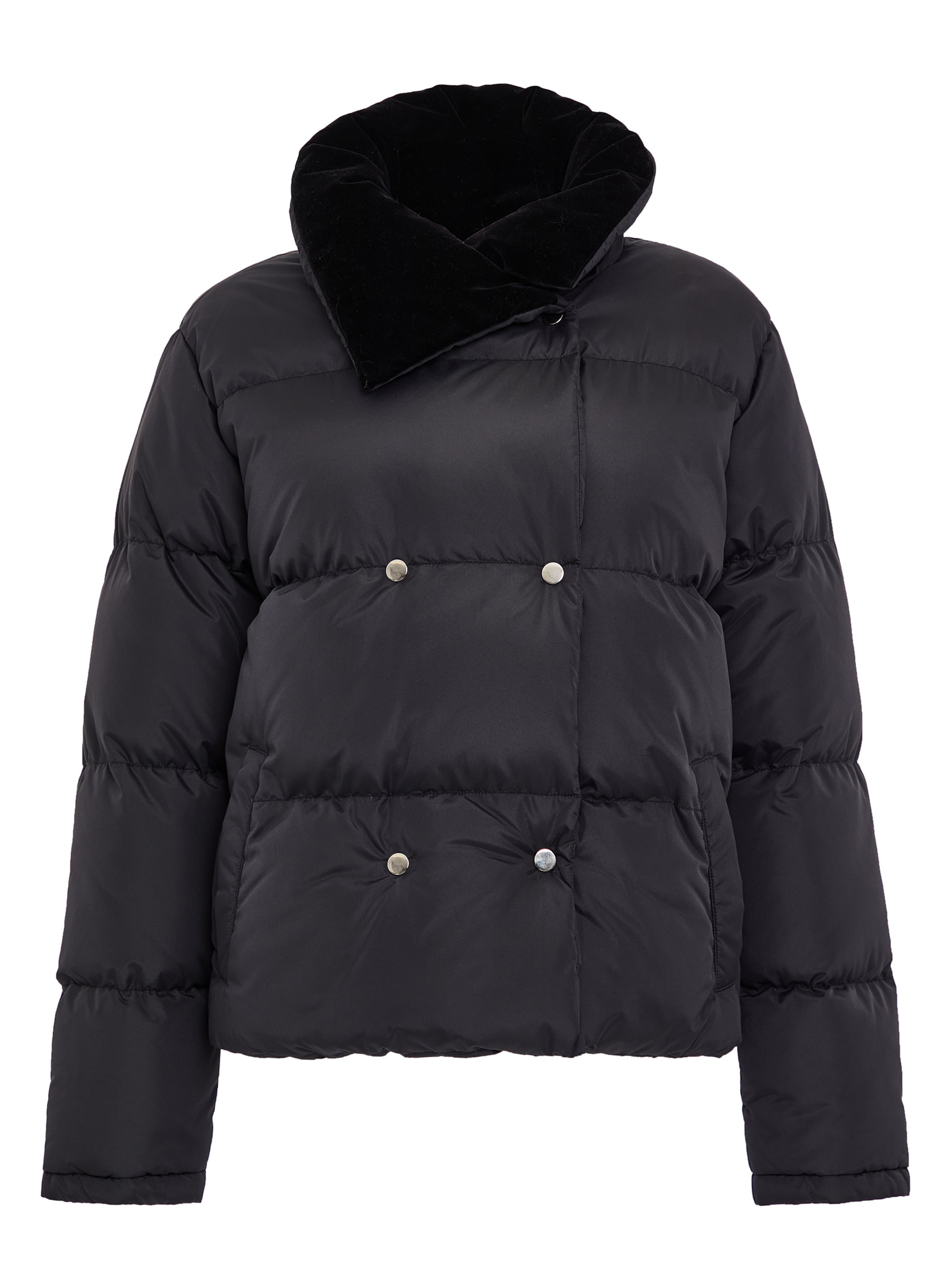 Threadbare Winterjas 'Honeydew' in Zwart: voorkant