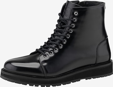 Ombre Veterboots 'Fobo-0175' in Zwart: voorkant