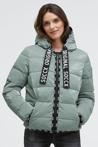 Soccx Winter Jacket in Blue: front