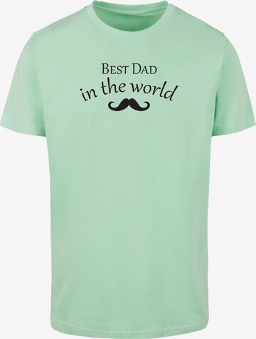 Merchcode T-Shirt 'Fathers Day - Best Dad In The World 2' in Grün: predná strana