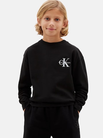 T-Shirt 'CALVIN KLEIN  JEANS kids SMALL CHEST MONOLOGO LS T-SHIRT T-SHIRT' Calvin Klein Kids en noir