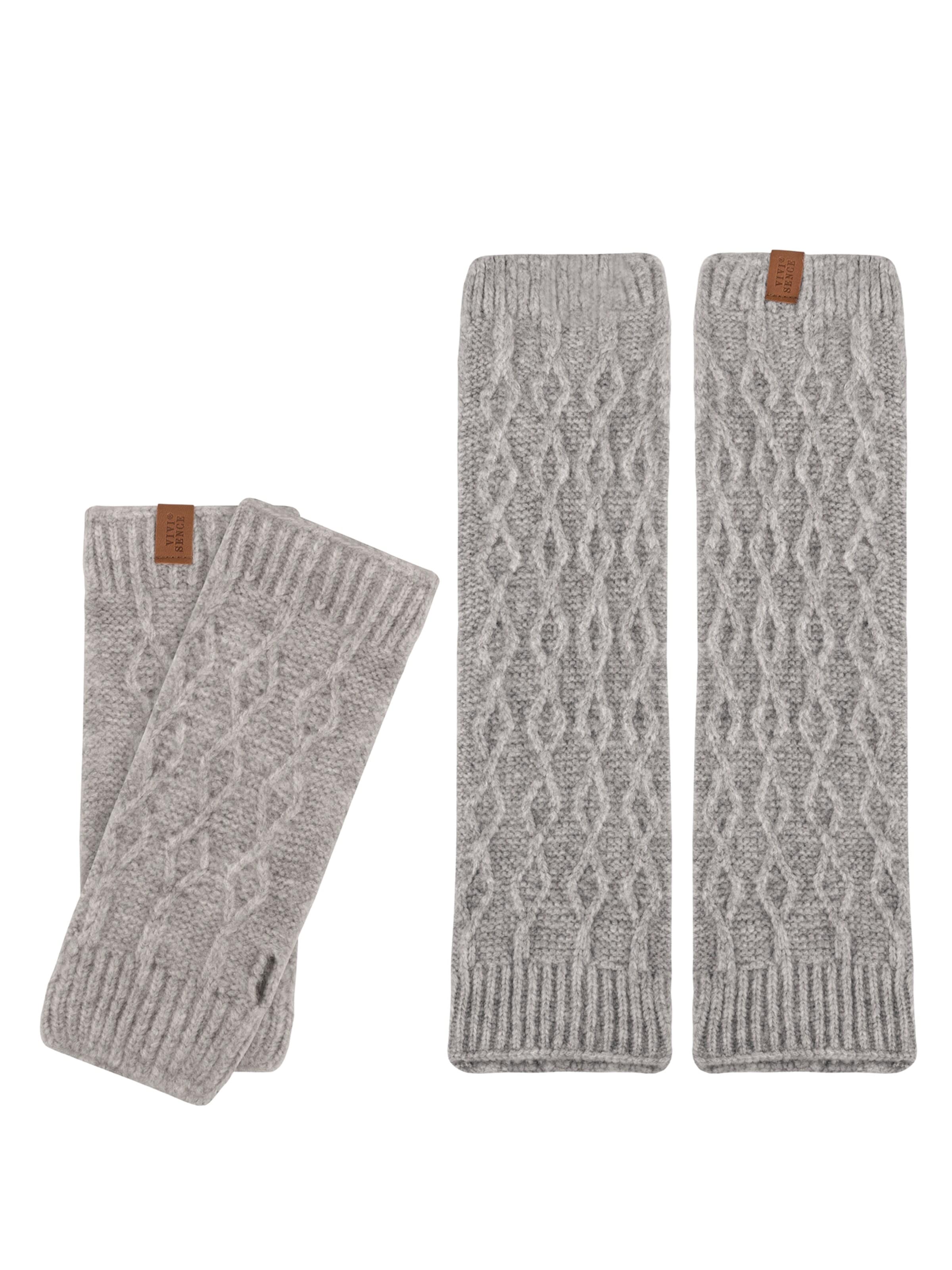 Vivisence Kurzfingerhandschuhe '7300 Set'‌‌‌‌‌‌ in Grau: Vorderseite
