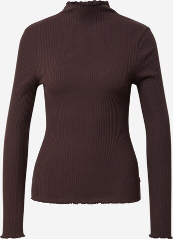 T-shirt 'Flora Mockneck' LEVI'S ® en marron : devant