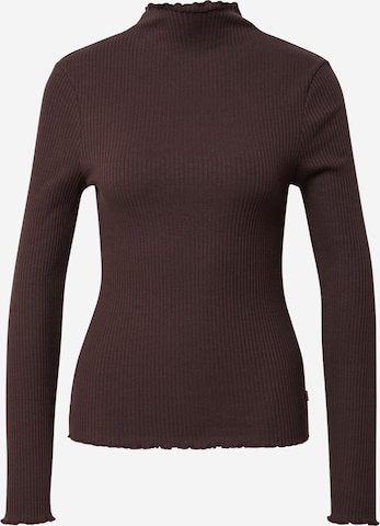 LEVI'S ® Shirt 'Flora Mockneck' in Brown: front