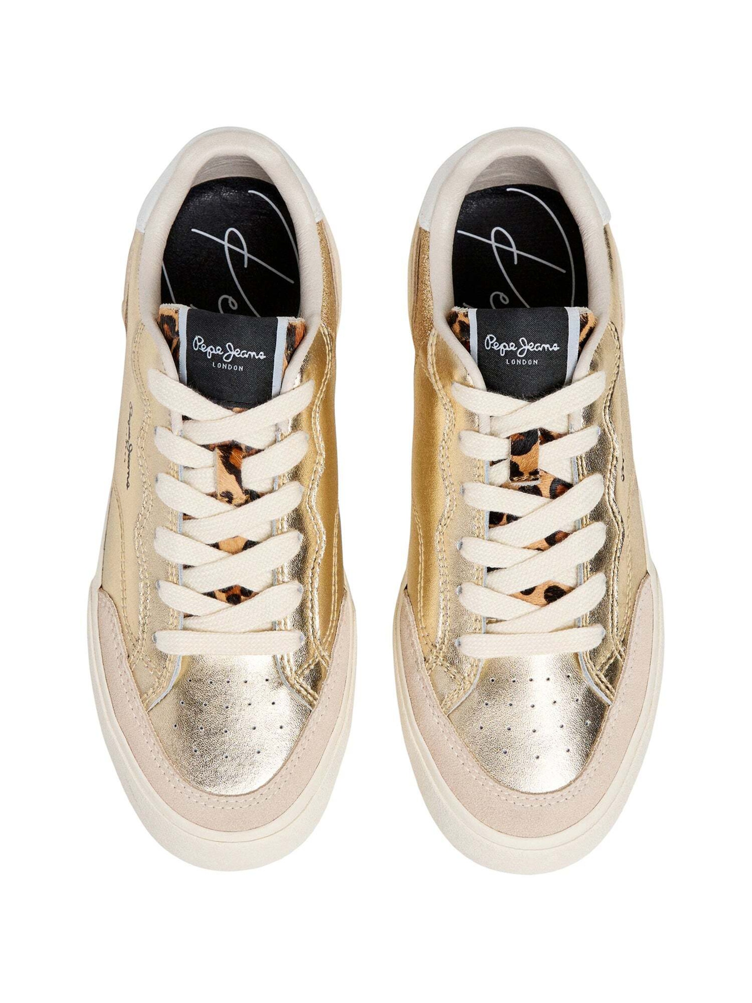 Baskets basses 'Milan Glow' Pepe Jeans en or
