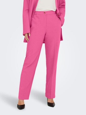 ONLY Обычный Плиссированные брюки в Ярко-розовый: спереди