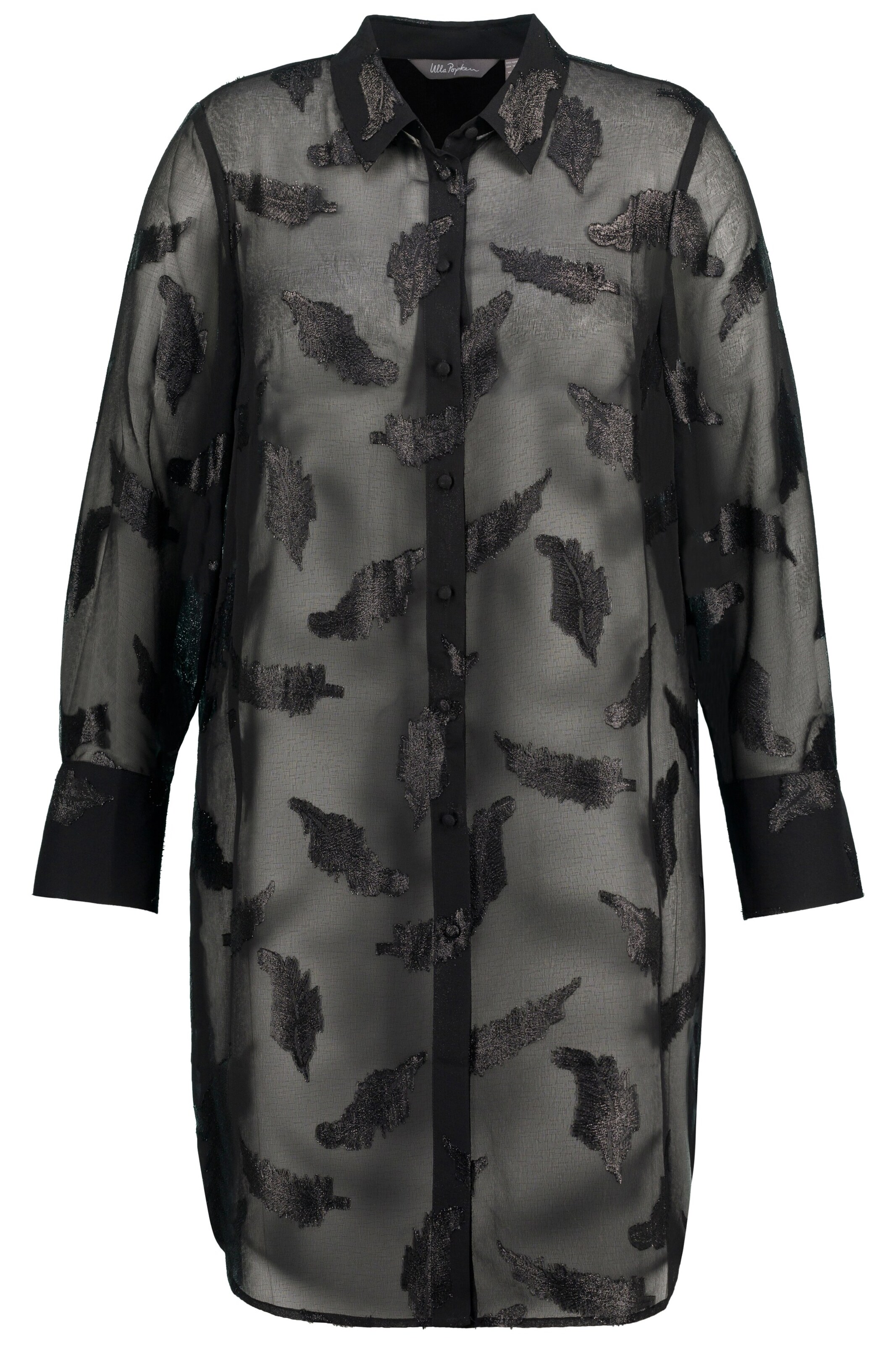 Ulla Popken Bluse in Schwarz: Vorderseite