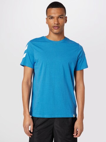 T-Shirt fonctionnel Hummel en bleu : devant