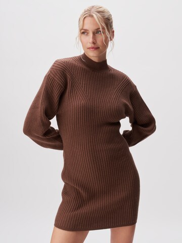 LeGer by Lena Gercke Knitted dress 'Loreen' in Brown