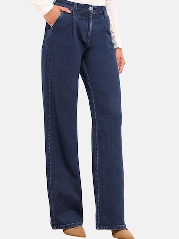 Lipsy Szeroka nogawka Jeansy w kolorze niebieski: przód