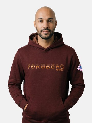 FORSBERG Sweatshirt 'Grunnson Hoodie'‌‌‌‌‌‌‌‌ in Rot: Vorderseite