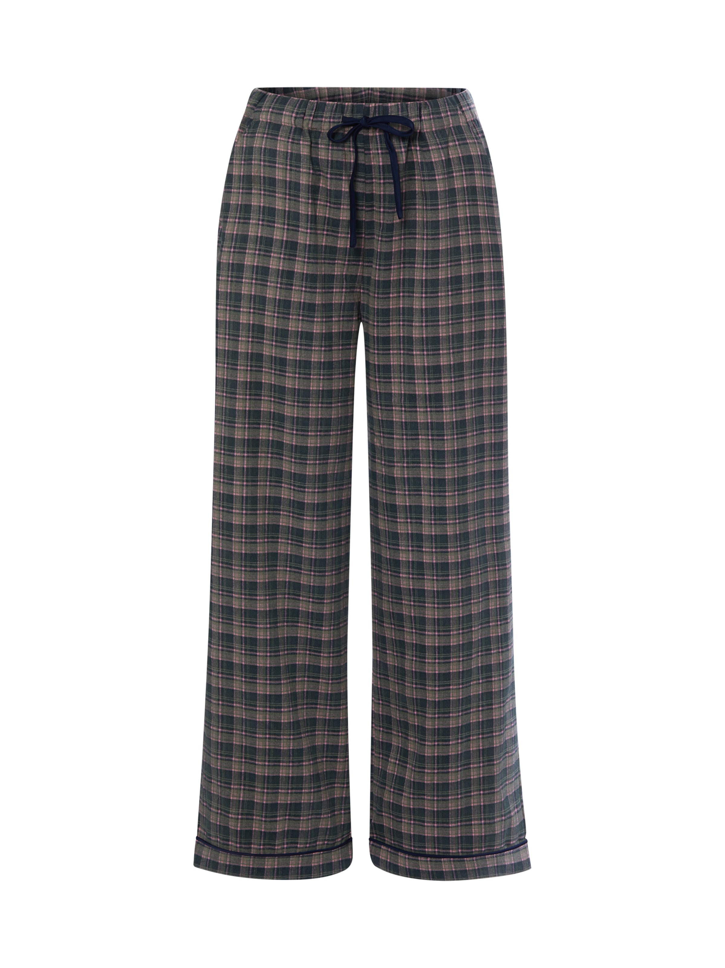 Marie Lund Pyjamahose in grau / tanne, Produktansicht