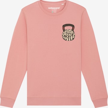 Sweat-shirt ' No Pain, no Gain 01 ' Watapparel en rose : devant
