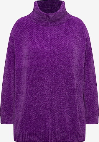 Pull-over oversize Ulla Popken en violet : devant