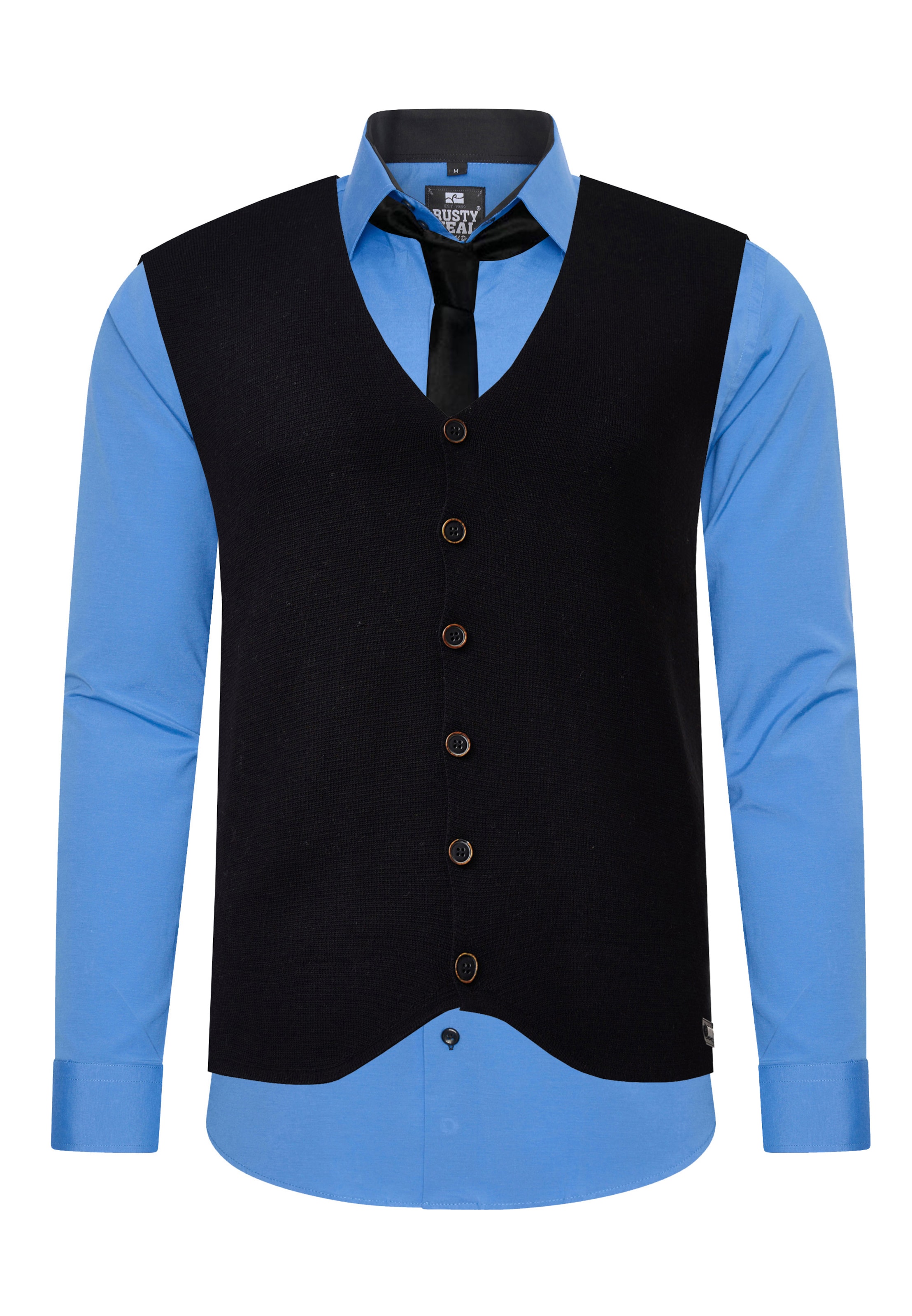 Rusty Neal Button Up Shirt in Blue / Black, Item view