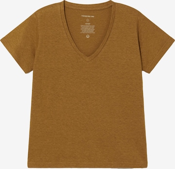 Thinking MU Shirt 'Clavel' in Braun: predná strana