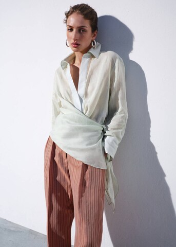 MANGO Wide Leg Hose 'Strappy' in Pink