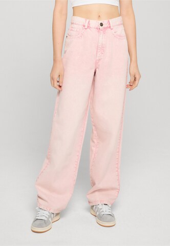 Wide Leg Jean Urban Classics en rose : devant