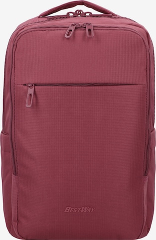 Worldpack Backpack in Red: front