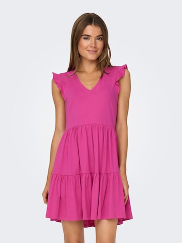 ONLY Kleid 'MAY' in Pink: predná strana