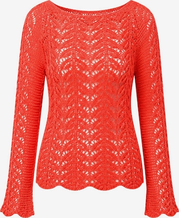 Süel knitwear - Top de punto 'Twin Lace' en naranja: frente