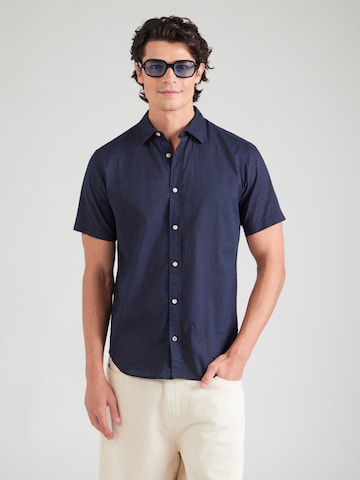 JACK & JONES - Ajuste regular Camisa 'JJHENRY' en azul: frente