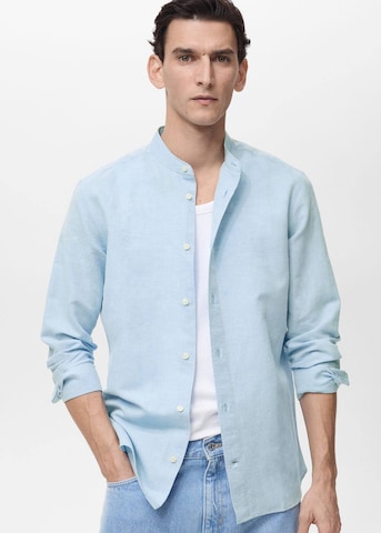 MANGO MAN Regular fit Button Up Shirt 'Chennai' in Blue: front