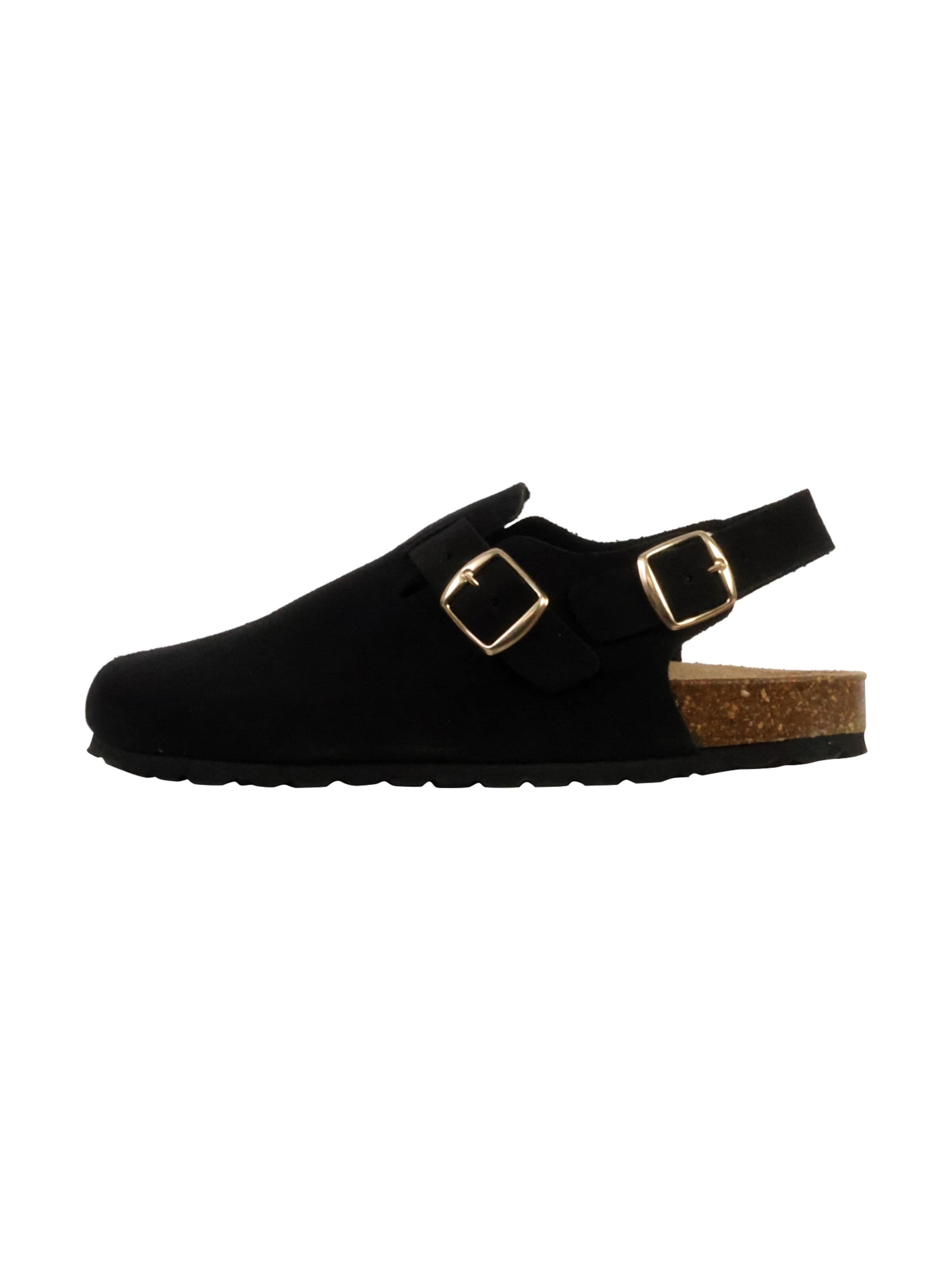 The Divine Factory - Zapatos abiertos 'Leder-Pantoletten Boreal BS' en negro: frente