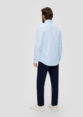 s.Oliver BLACK LABEL - Slim Fit Camisa em azul