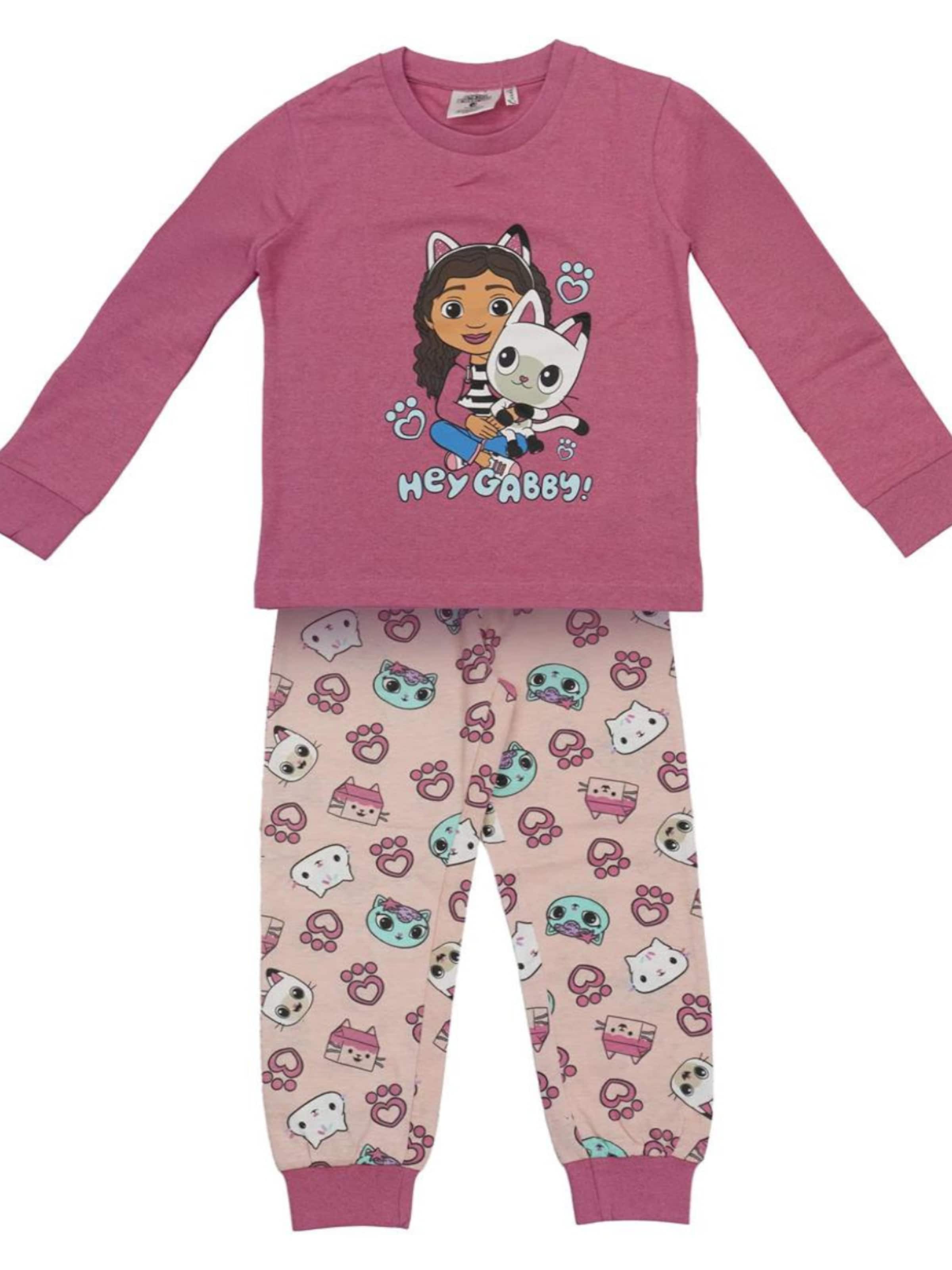 Cerdá Pajamas 'Gabby’s Dollhouse Pyjama Set Kids – Pink – Long Sleeve Sleepwear with Pants' in Red: front