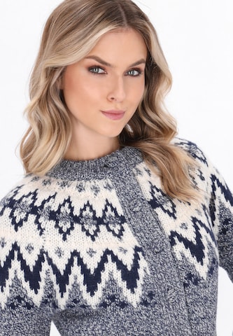 DreiMaster Vintage Gebreid vest 'Vintage' in Blauw
