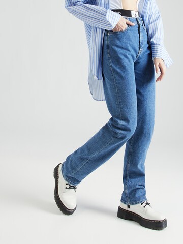 Calvin Klein Jeansregular Traperice 'HIGH RISE STRAIGHT' - plava boja: prednji dio