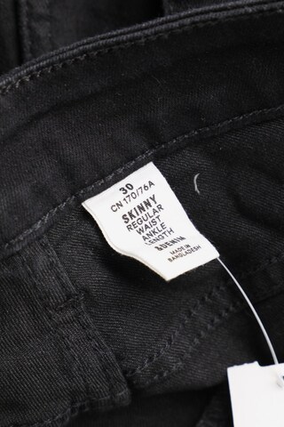 H&M Skinny-Jeans 30 in Schwarz