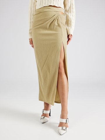 TOPSHOP Skirt in Beige: front