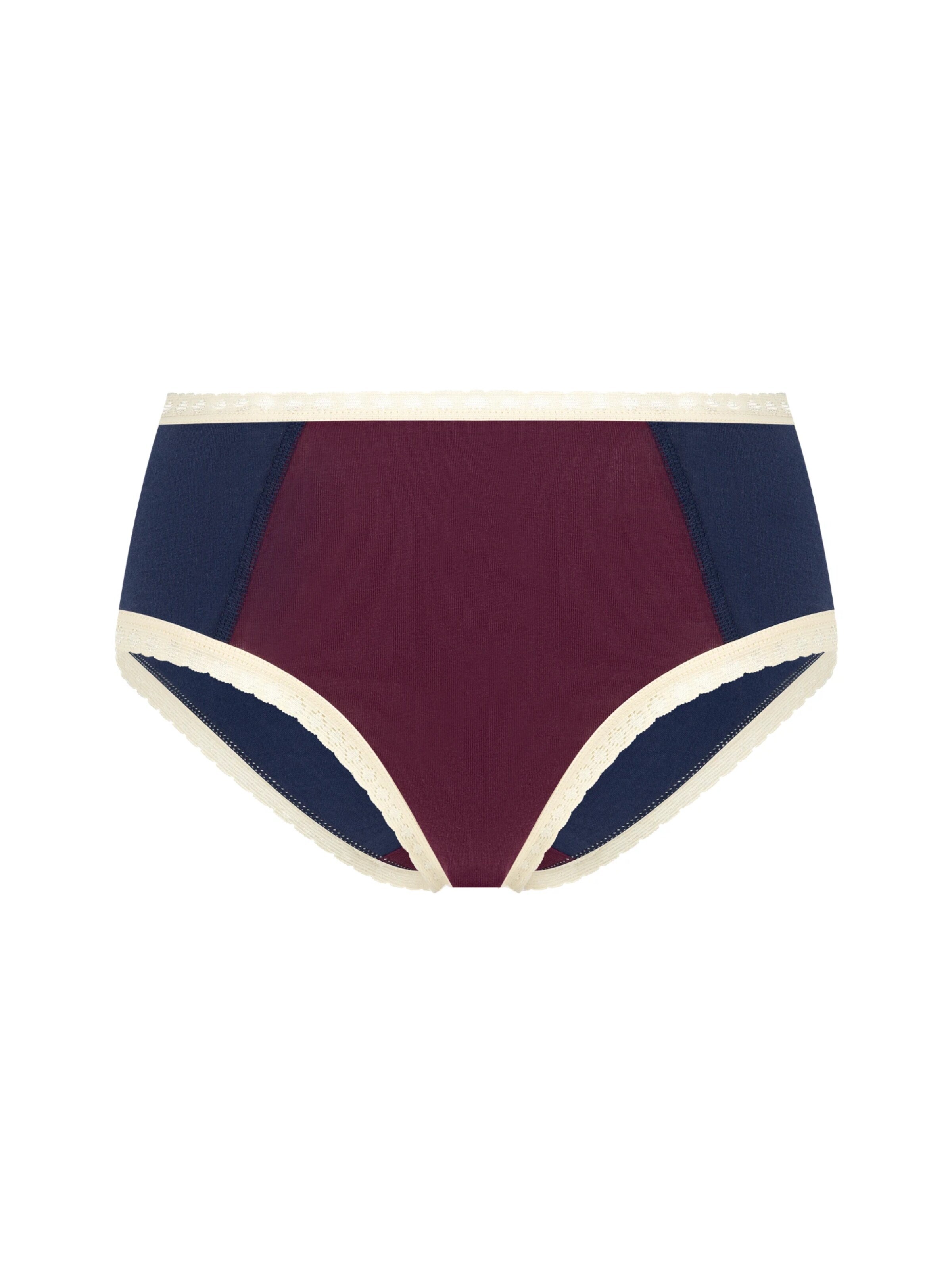 Albero Natur Panty 'Damen Bio-Baumwoll Hipster mit Spitze' in Blue: front