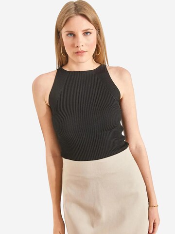 Tops en tricot Bianco Lucci en noir : devant