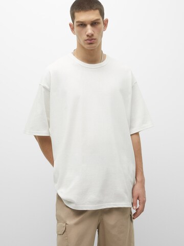 T-Shirt Pull&Bear en blanc : devant