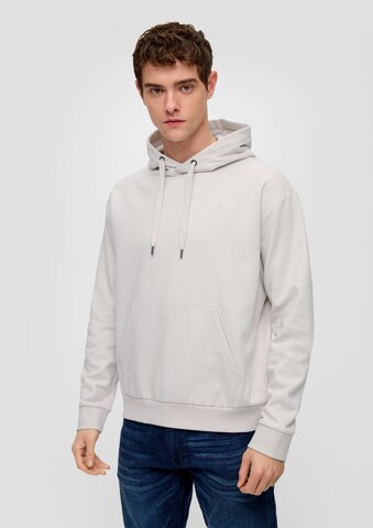 QS Sweatshirt in Grijs: voorkant