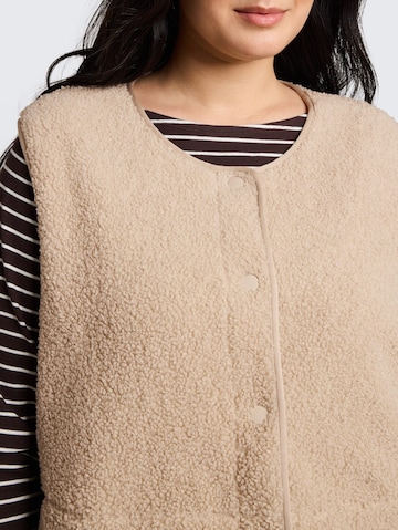 Tom Tailor Women + Vest in Beige