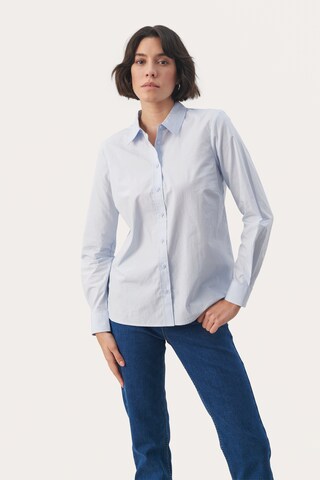 Part Two Blouse 'Elvina' in Blauw: voorkant