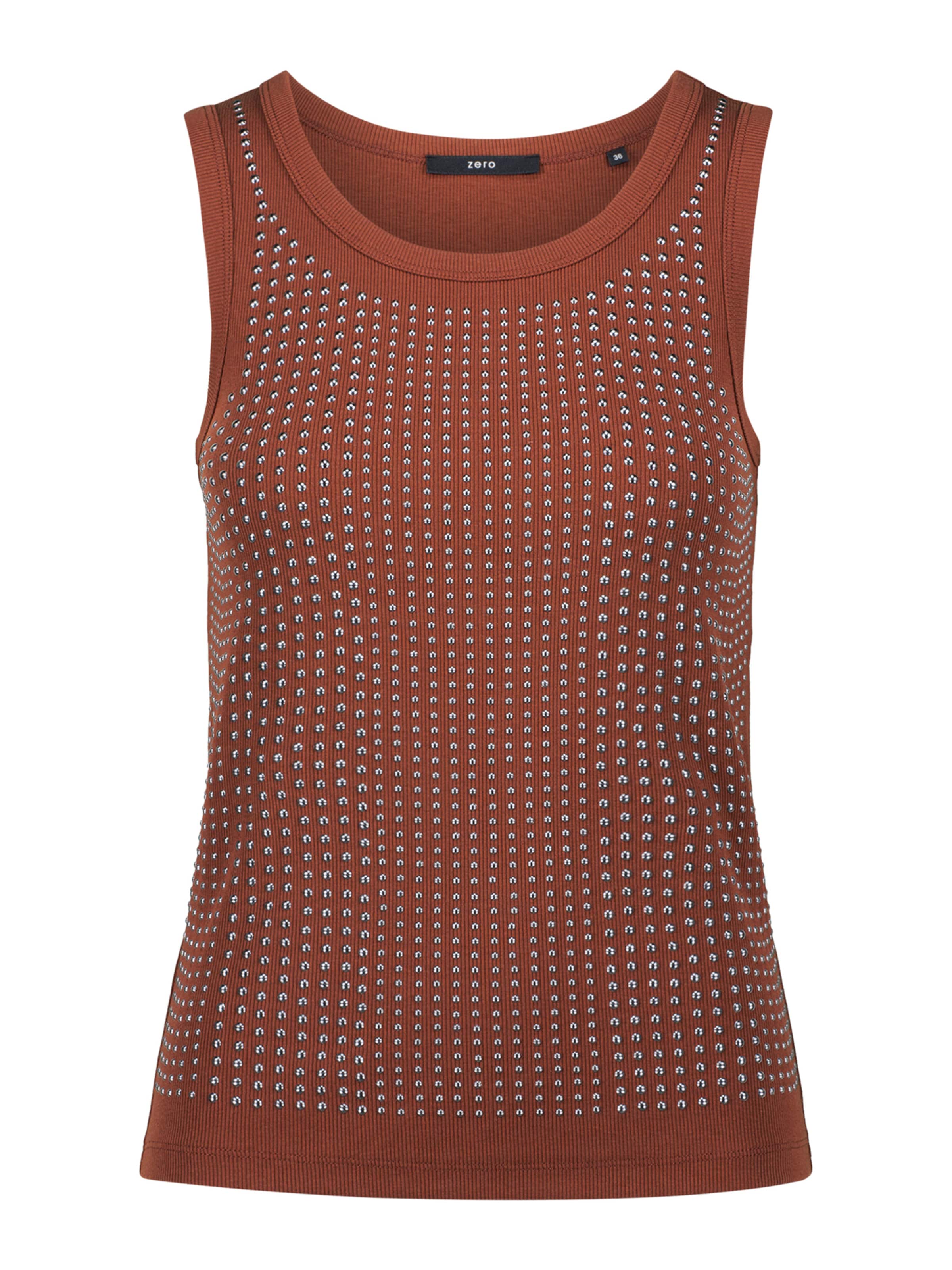 Top di zero in marrone: frontale